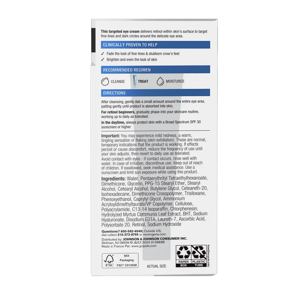 Neutrogena® Rapid Wrinkle Repair Retinol Eye Cream, 0.5 Fl. Oz